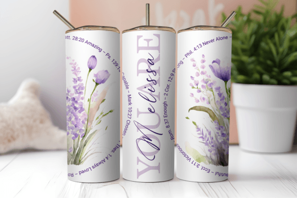 Download You Are Purple Floral Tumbler Wrap - Purple Collection
