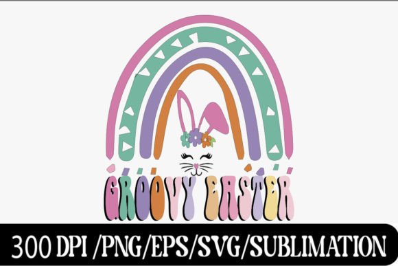 Download Groovy Easter Rainbow PNG Sublimation - Rainbow png Collection