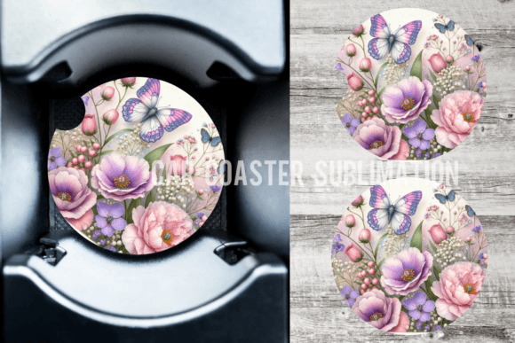 Download Butterfly Purple Car Coaster Designs - Purple Collection