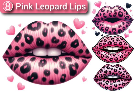 Download Pink Leopard Lips Clipart Sublimation - Leopard lips Collection