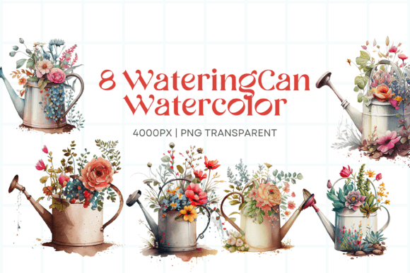 Download Watering Can Sublimation Clipart Bundle - Watering can sublimation clipart Collection
