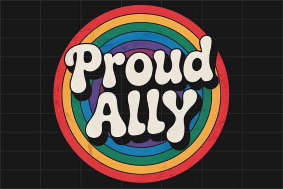 Download Proud Ally LGBTQ Gay Pride Rainbow PNG - Premium Resources