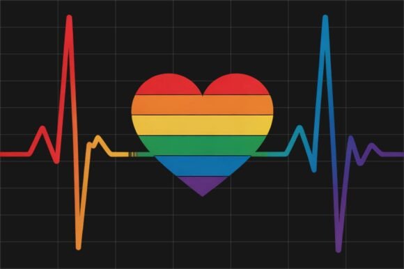 Download Heartbeat LGBTQ Gay Pride Rainbow PNG - Premium Resources