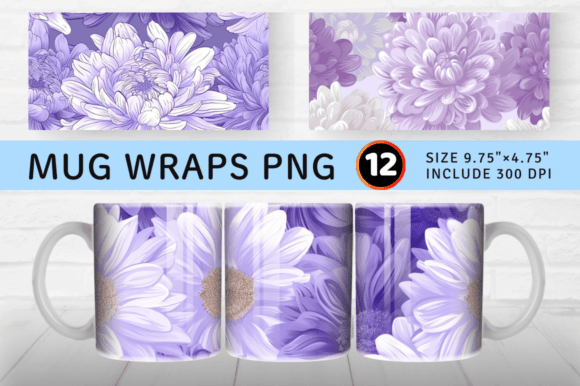 Download Pastel Aster Purple White Flower Mug Wra - Purple Collection